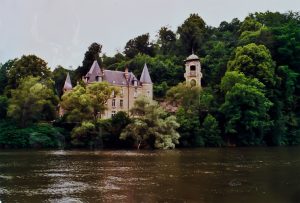 Original Photo; France; River; Saone; Mansion; Villa; Forest