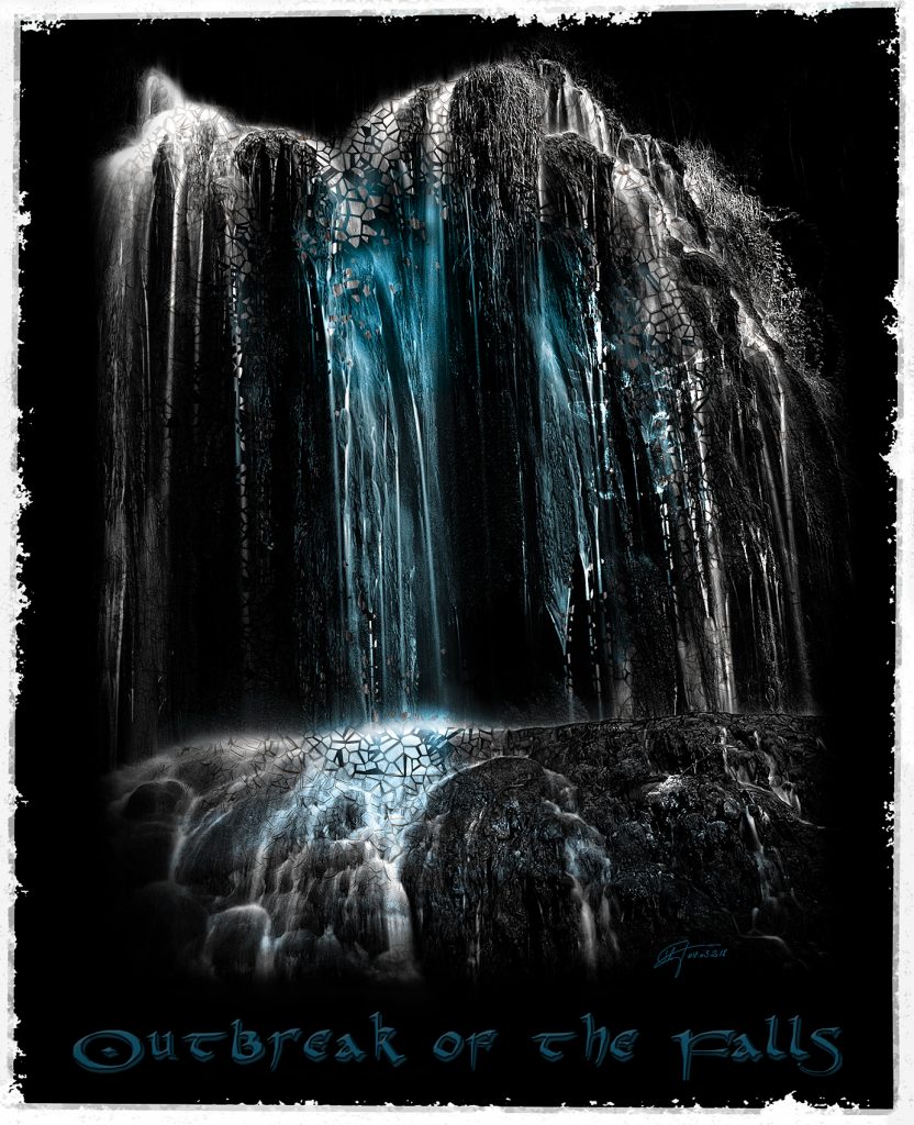 Brushes Pic; Painting; Abstract; Waterfall; Cracks