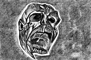 DarkArt; Skull; Pencil drawing; Black & White