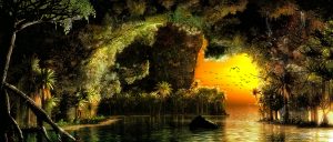 Seascape; Landscape; Bay; Water; Sea; Island; Cave; Evening Atmosphere