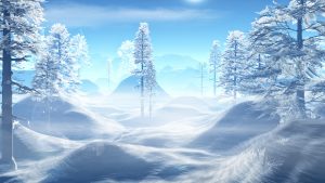 Landscape; Trees; Winter; Blue Sky; Snow; Ice; Cold