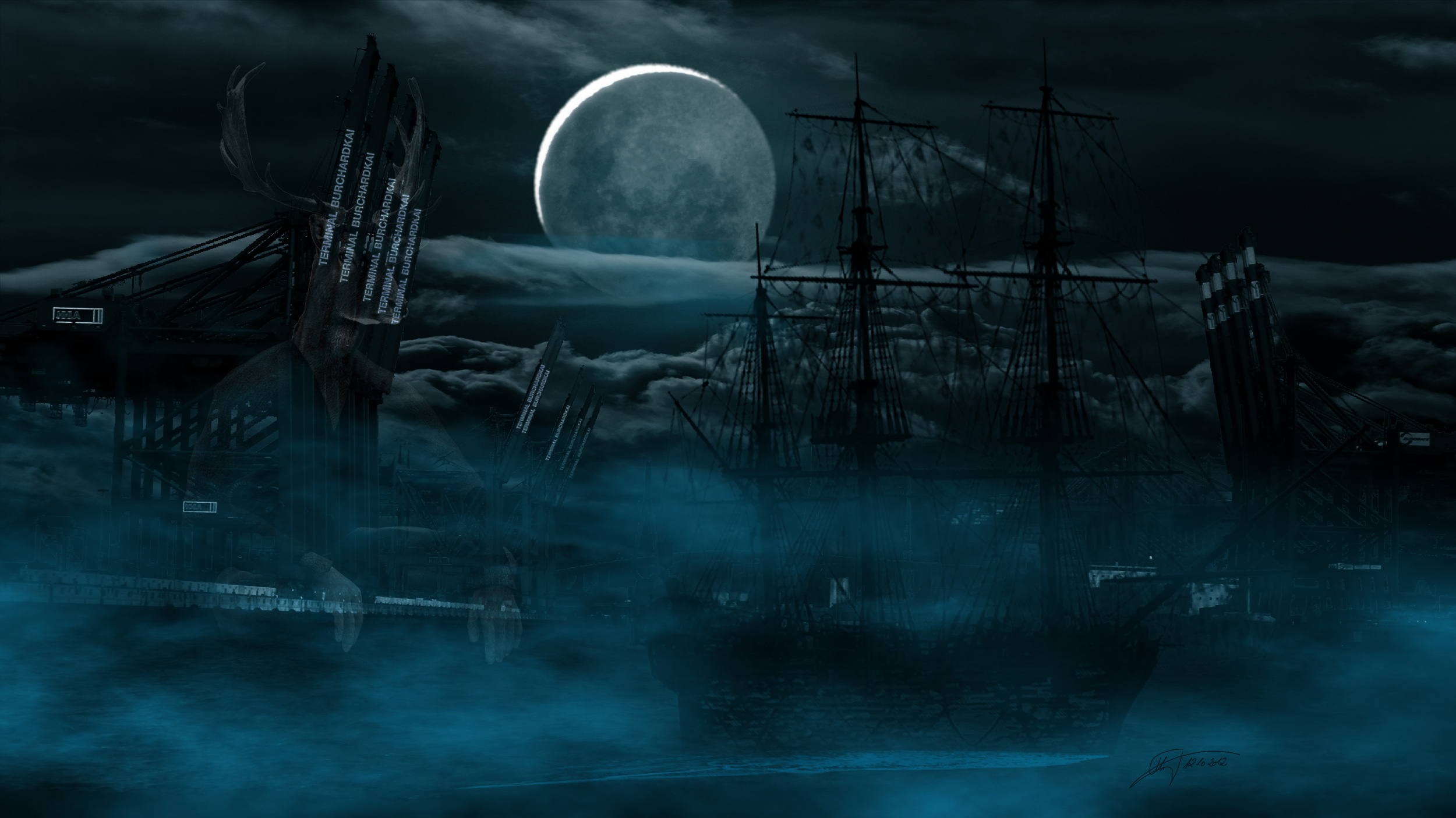 MWD 32; Contest; Port; Hamburg; Night; Ghostship; Fullmoon