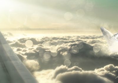 PS CS6 Bildbearbeitung; Clouds; Whale; Bokeh; Airplane; Watersplashes