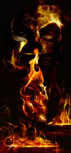 Mixed Media; PS CS6 Composing; DarkArt; Skull; Fire; Flames; Mask