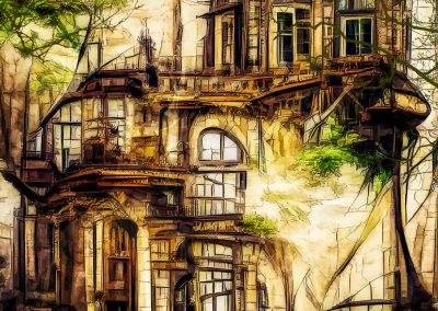 Mixed Media; PS CS6 Bildbearbeitung; Fantasy; Steampunk; Abandoned; Villa; House