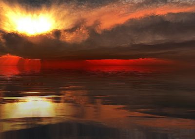 Mixed Media; PS CS6 - Bildbearbeitung; Sundown; Clouds; Godrays; Sea; Water; Reflection